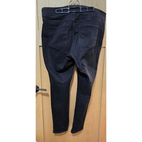 Old Navy Rockstar Super Skinny Jeggings Mid-Rise Adjustable Waist Size 16 Black - Picture 4 of 5